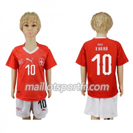 Maillot de Foot Suisse Xhaka 10 Enfant Domicile Coupe du monde 2018